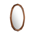 Elegant Geometric Wooden Framed Wall Mirror
